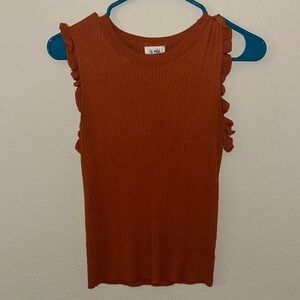 La Miel Women's Rust Sleeveless Top